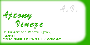 ajtony vincze business card